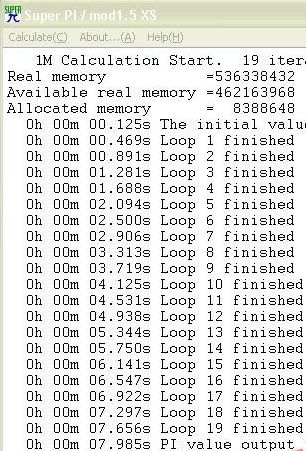 Core 2 duo E8500 sub 8s super pi 1mb