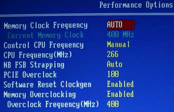 dfi genie bios peformance option