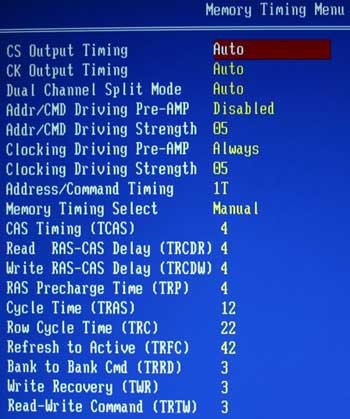 dfi genie bios memory timing
