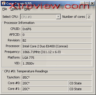 Intel core 2 Duo e6320 coretemp