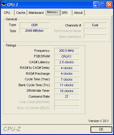 Patriot Dual Channel 2GB DDR 500 benchmark