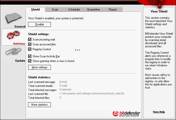 Antivirus BitDefender 10 