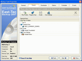 East-Tec Backup 2008 v.2.0