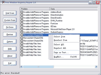 Free Window Registry Repair v.2.0