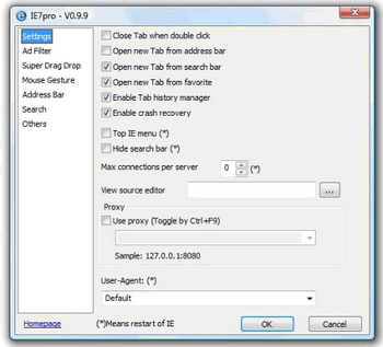 IE7pro v.2.4.5