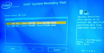 intel system recovery tool