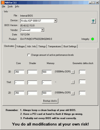 NVIDIA BIOS Editor (NiBiTor) v.5.0